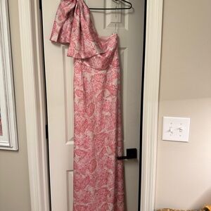Sachin + Babi Pink Floral One-Shoulder Maxi Dress